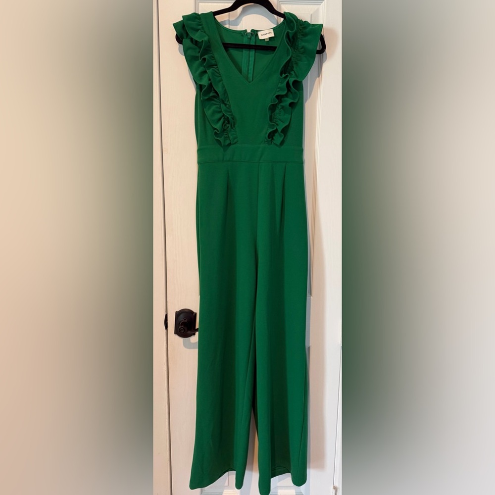 Sugarlips Green Ruffle Jumpsuit Size Small